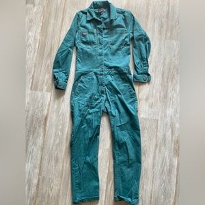Wildfang jumpsuit in teal.